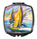 Middle Bay Lighthouse Sailboats Compact Mirror Decorative Travel Makeup Mirror for Women Girls Gifts Pocket Makeup Mirror Folding Handheld