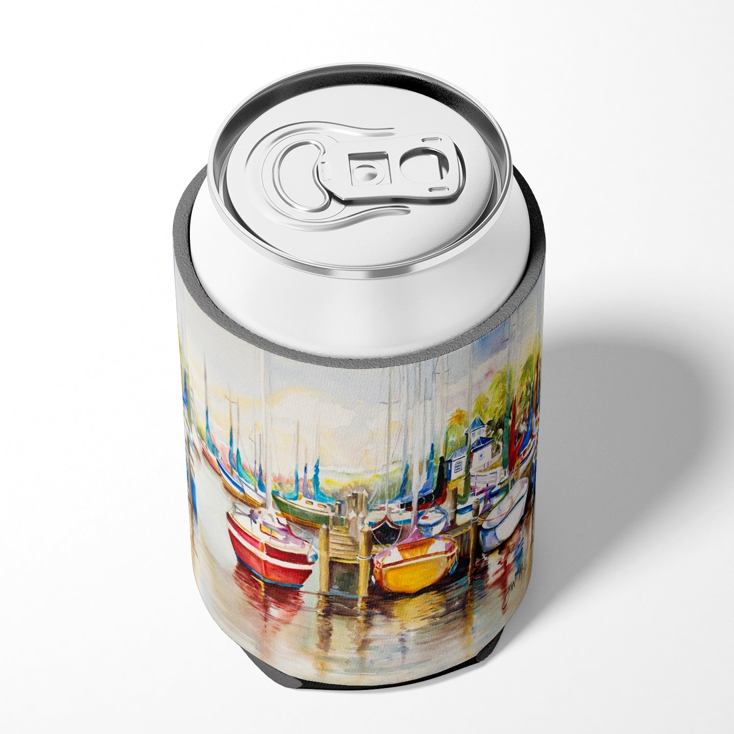 Paradise Sailboats Can or Bottle Hugger Cooler Sleeve for Standard 12 oz Cans, Insulated Foam Beer & Soda Can Hugger Reusable