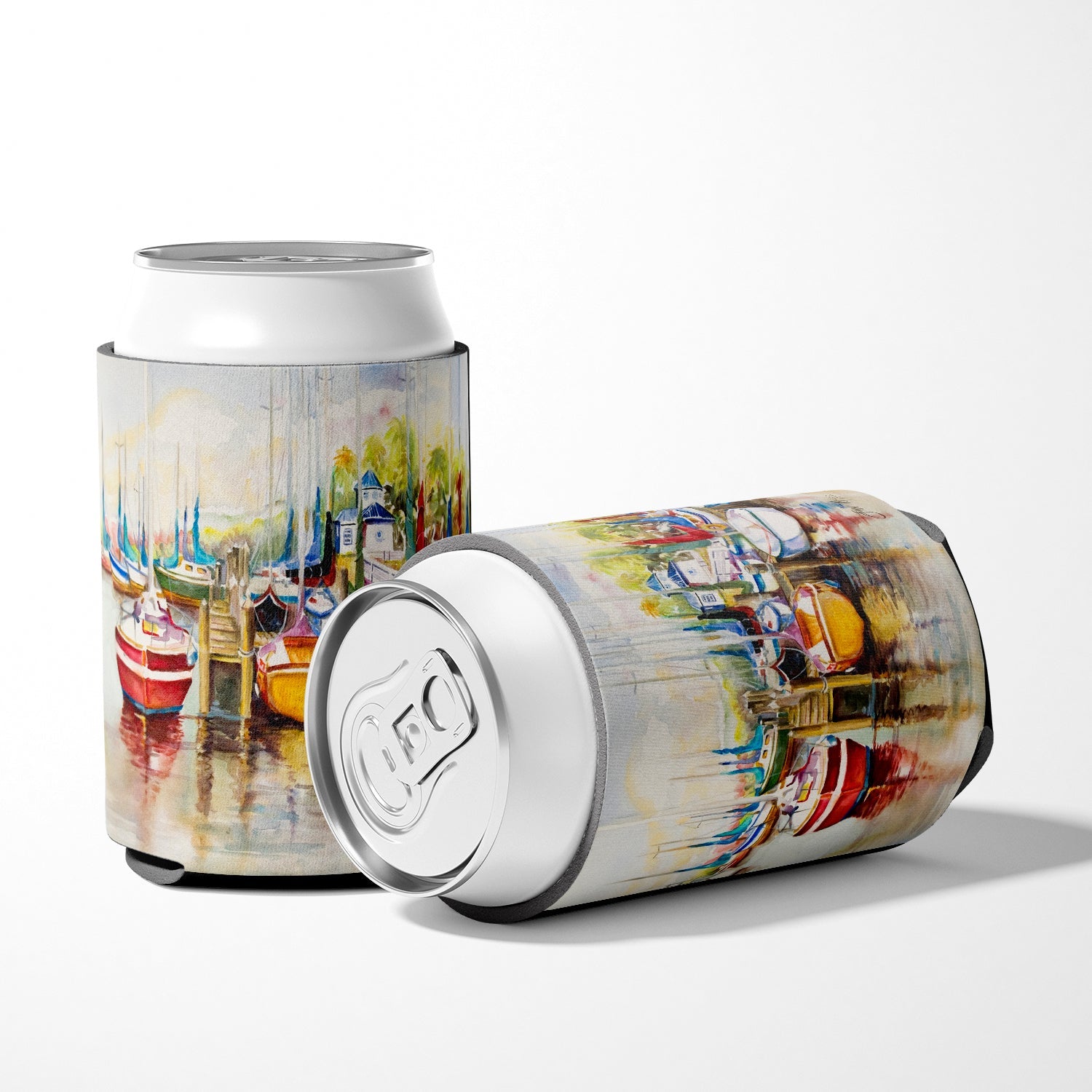 Paradise Sailboats Can or Bottle Hugger Cooler Sleeve for Standard 12 oz Cans, Insulated Foam Beer & Soda Can Hugger Reusable