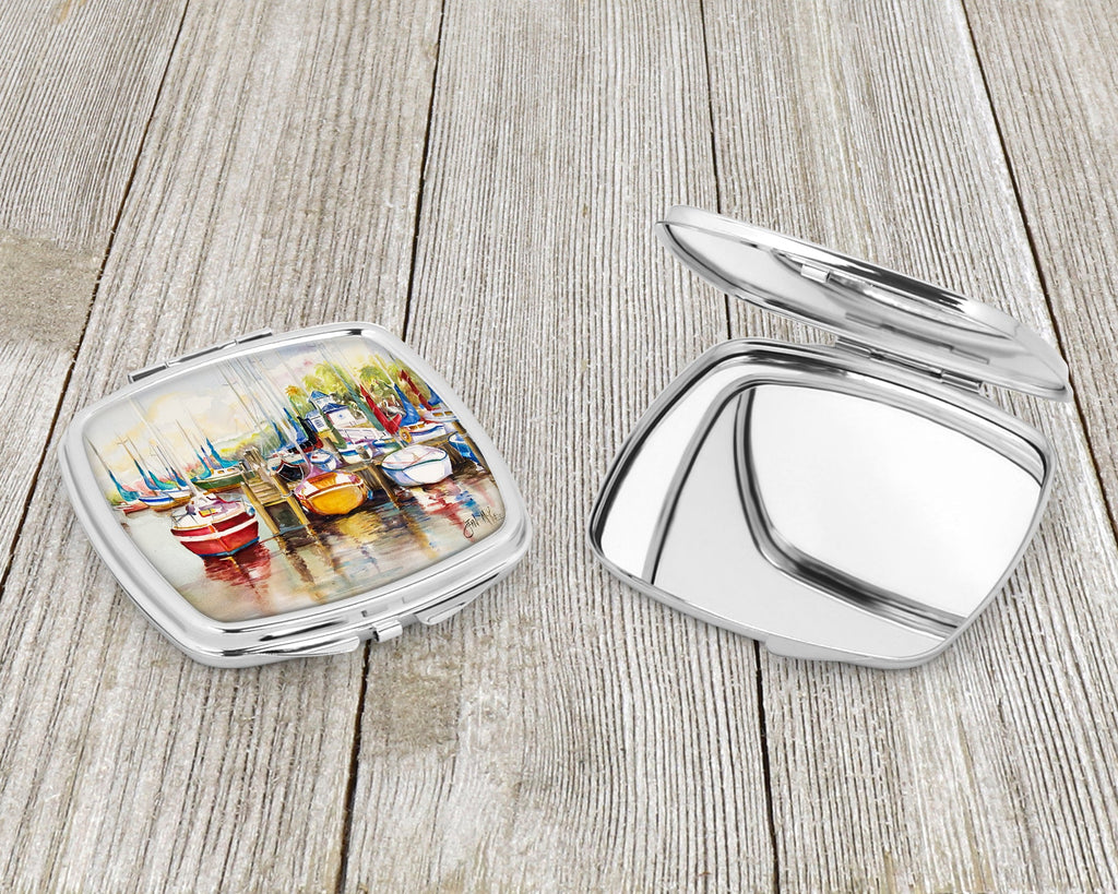 Paradise Sailboats Compact Mirror Decorative Travel Makeup Mirror for Women Girls Gifts Pocket Makeup Mirror Folding Handheld