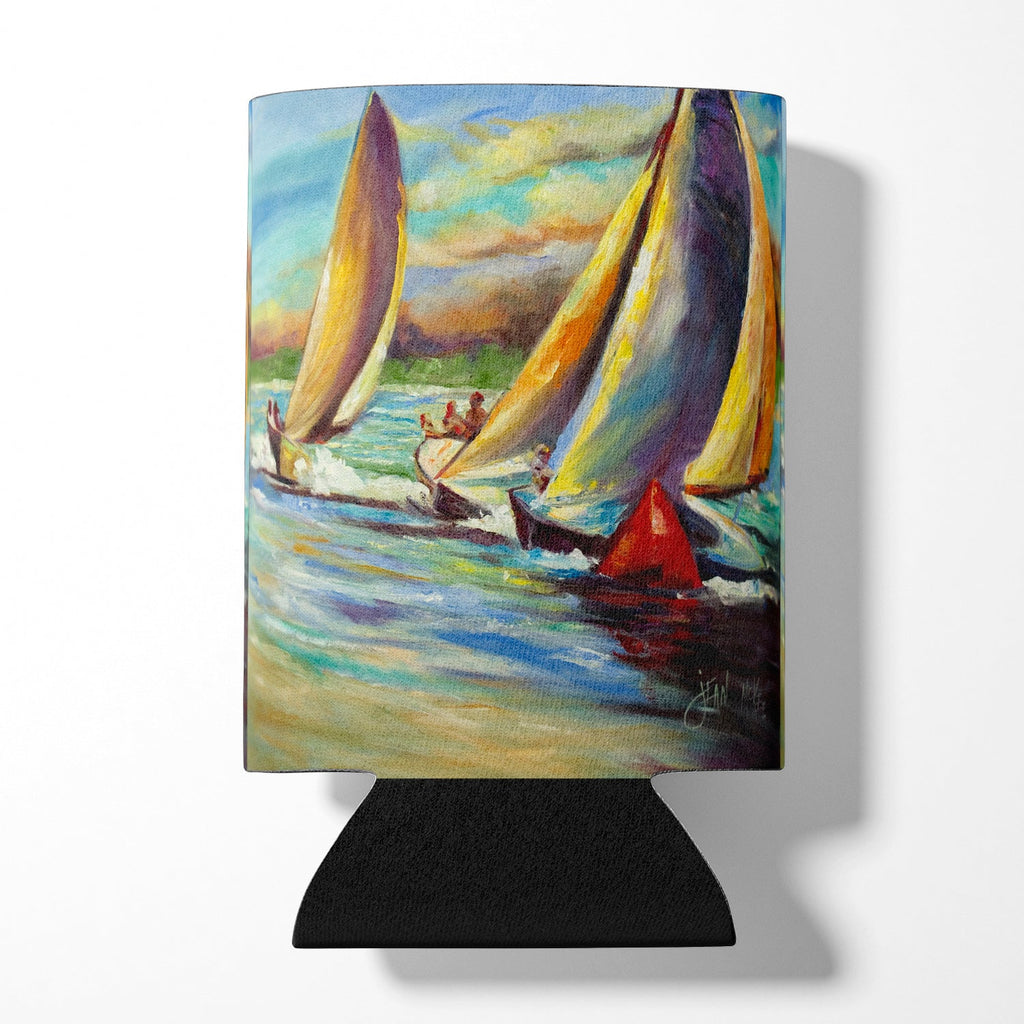Knost Reggata Sailboats Can or Bottle Hugger Cooler Sleeve for Standard 12 oz Cans, Insulated Foam Beer & Soda Can Hugger Reusable