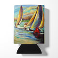 Knost Reggata Sailboats Can or Bottle Hugger Cooler Sleeve for Standard 12 oz Cans, Insulated Foam Beer & Soda Can Hugger Reusable