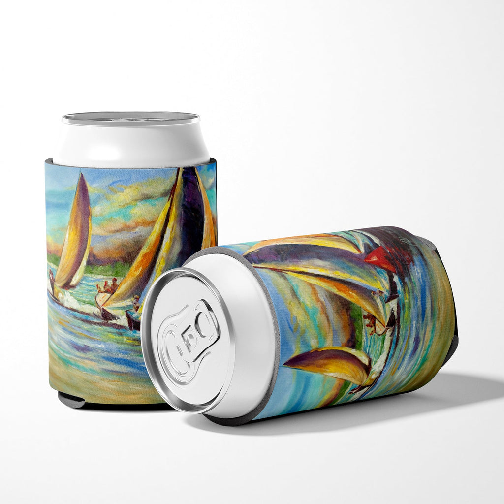 Knost Reggata Sailboats Can or Bottle Hugger Cooler Sleeve for Standard 12 oz Cans, Insulated Foam Beer & Soda Can Hugger Reusable