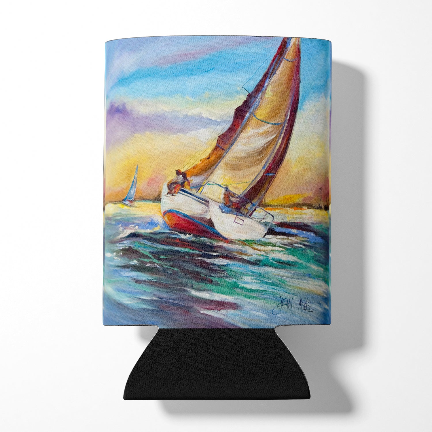 Horn Island Boat Race Sailboats Can or Bottle Hugger Cooler Sleeve for Standard 12 oz Cans, Insulated Foam Beer & Soda Can Hugger Reusable