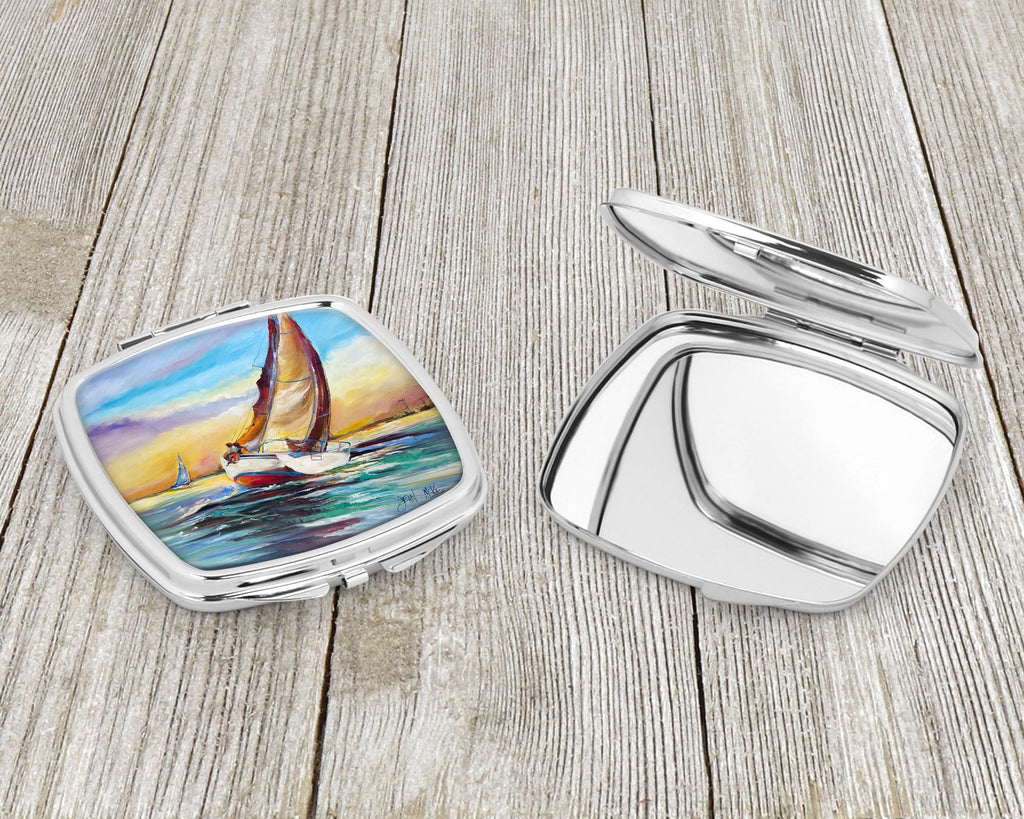 Horn Island Boat Race Sailboats Compact Mirror Decorative Travel Makeup Mirror for Women Girls Gifts Pocket Makeup Mirror Folding Handheld