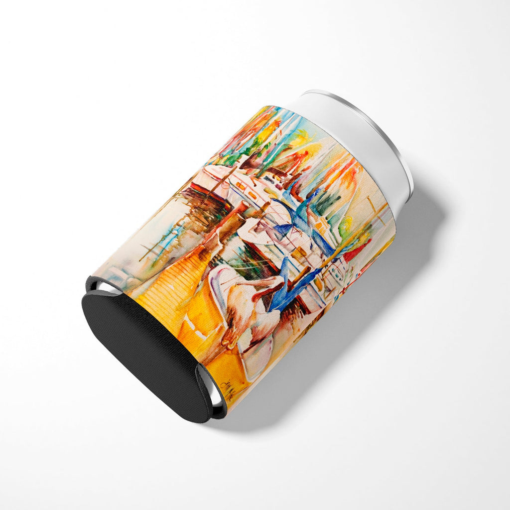 Pelicans and Sailboats Can or Bottle Hugger Cooler Sleeve for Standard 12 oz Cans, Insulated Foam Beer & Soda Can Hugger Reusable