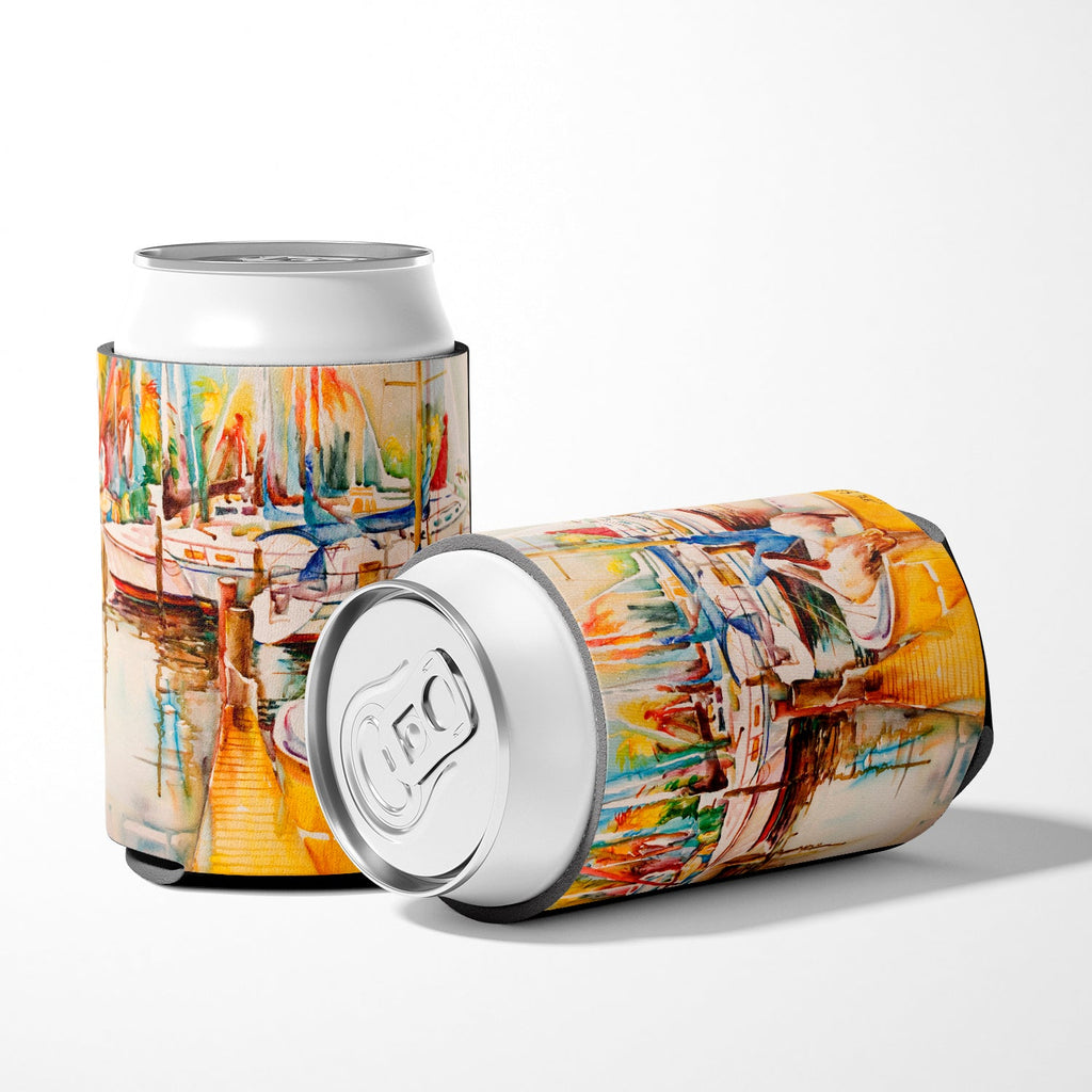 Pelicans and Sailboats Can or Bottle Hugger Cooler Sleeve for Standard 12 oz Cans, Insulated Foam Beer & Soda Can Hugger Reusable