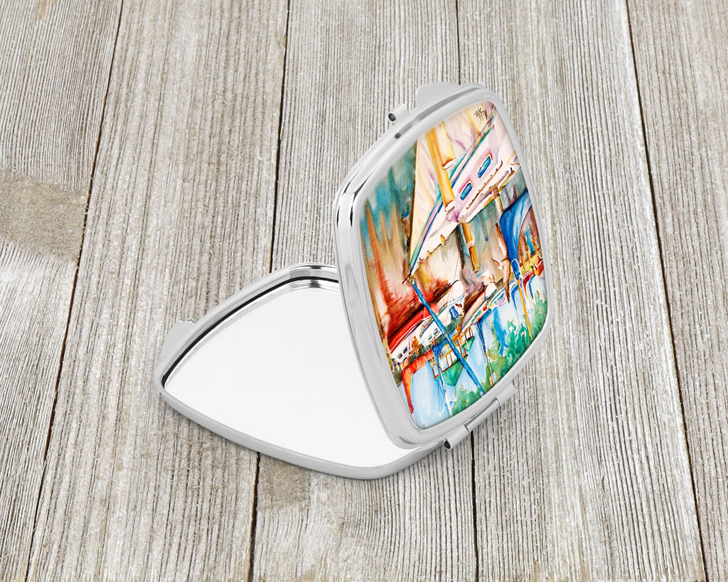 Gazebo and Sailboats Compact Mirror Decorative Travel Makeup Mirror for Women Girls Gifts Pocket Makeup Mirror Folding Handheld