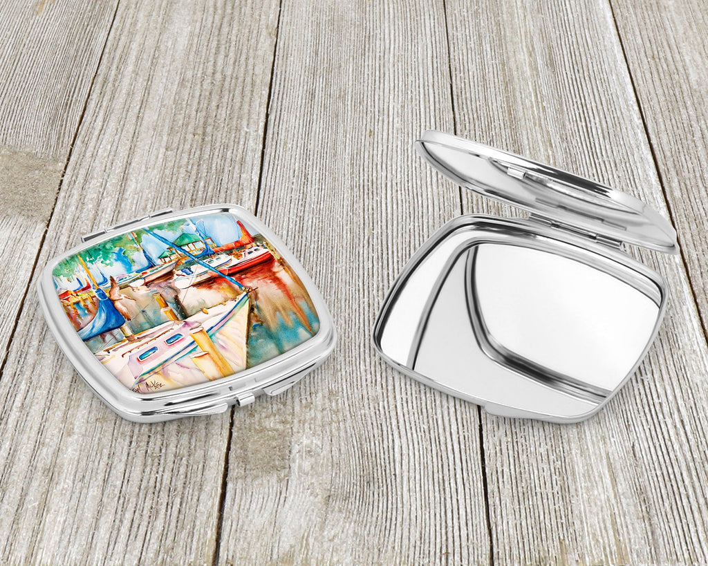 Gazebo and Sailboats Compact Mirror Decorative Travel Makeup Mirror for Women Girls Gifts Pocket Makeup Mirror Folding Handheld