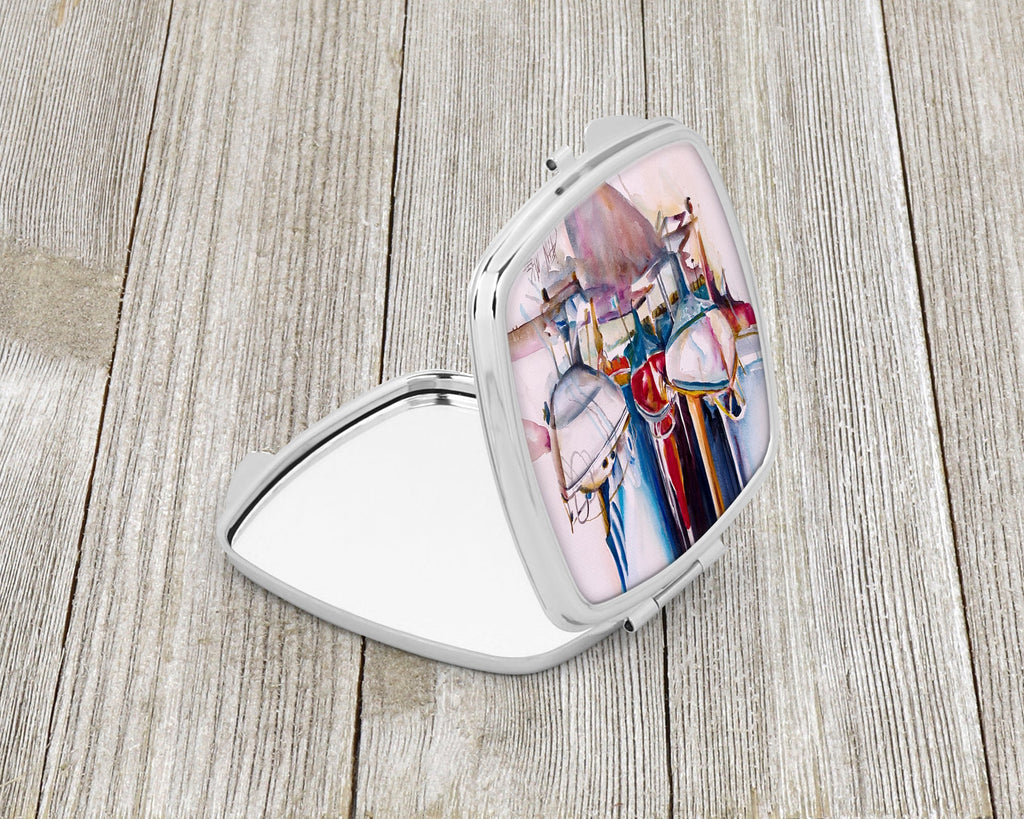 Dry Dock Sailboats Compact Mirror Decorative Travel Makeup Mirror for Women Girls Gifts Pocket Makeup Mirror Folding Handheld