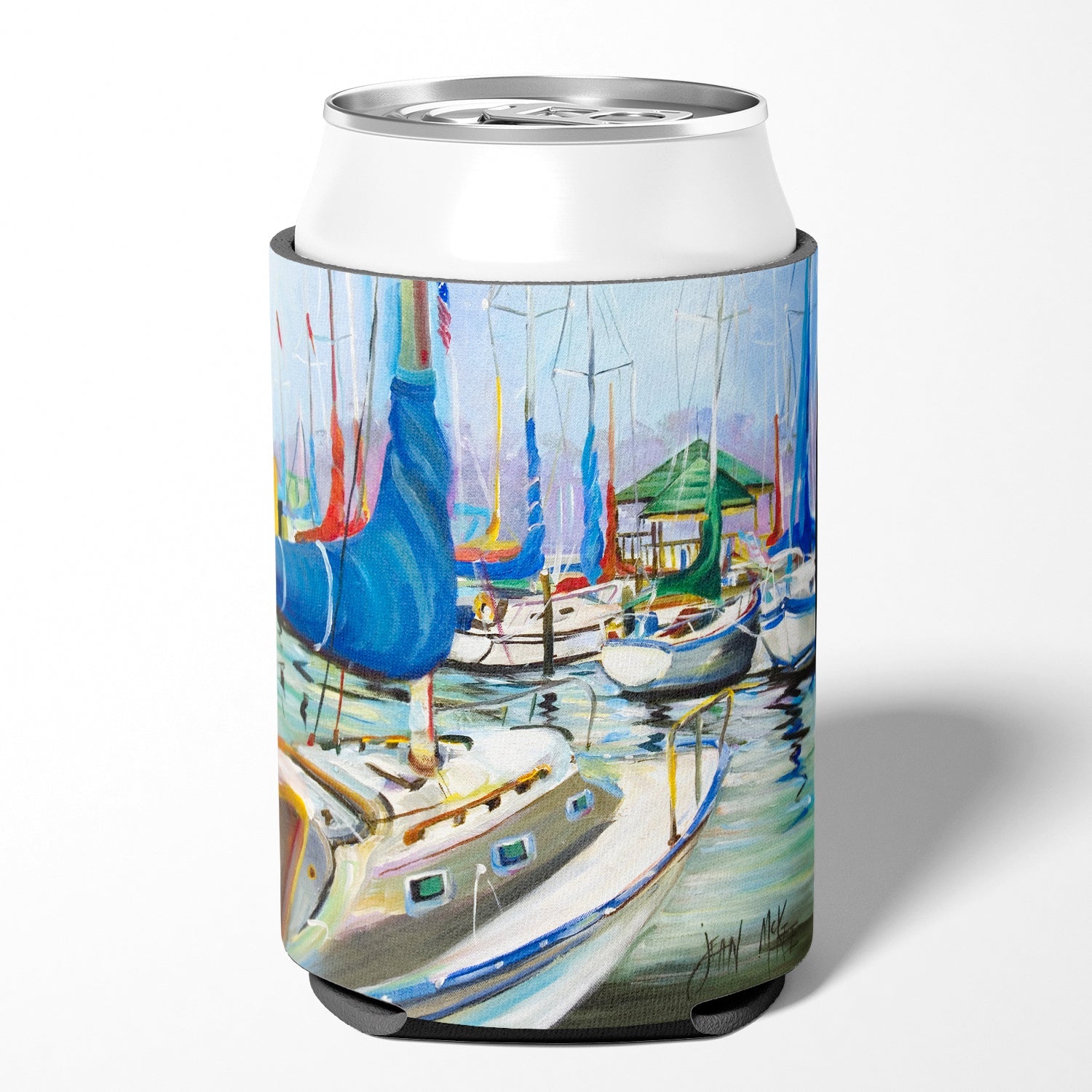 Day break Sailboats Can or Bottle Hugger Cooler Sleeve for Standard 12 oz Cans, Insulated Foam Beer & Soda Can Hugger Reusable