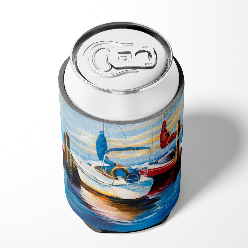 Symmetry Sailboats Can or Bottle Hugger Cooler Sleeve for Standard 12 oz Cans, Insulated Foam Beer & Soda Can Hugger Reusable