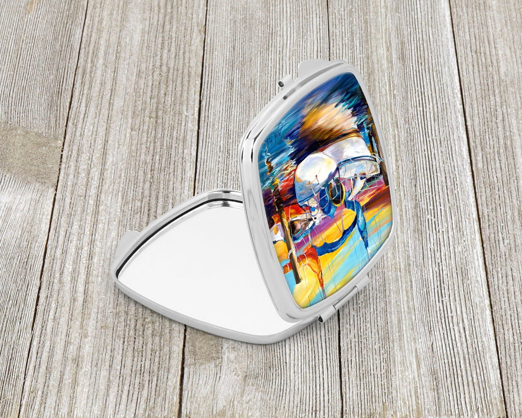 Symmetry again Sailboats Compact Mirror Decorative Travel Makeup Mirror for Women Girls Gifts Pocket Makeup Mirror Folding Handheld