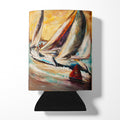 Boat Race Sailboats Can or Bottle Hugger Cooler Sleeve for Standard 12 oz Cans, Insulated Foam Beer & Soda Can Hugger Reusable