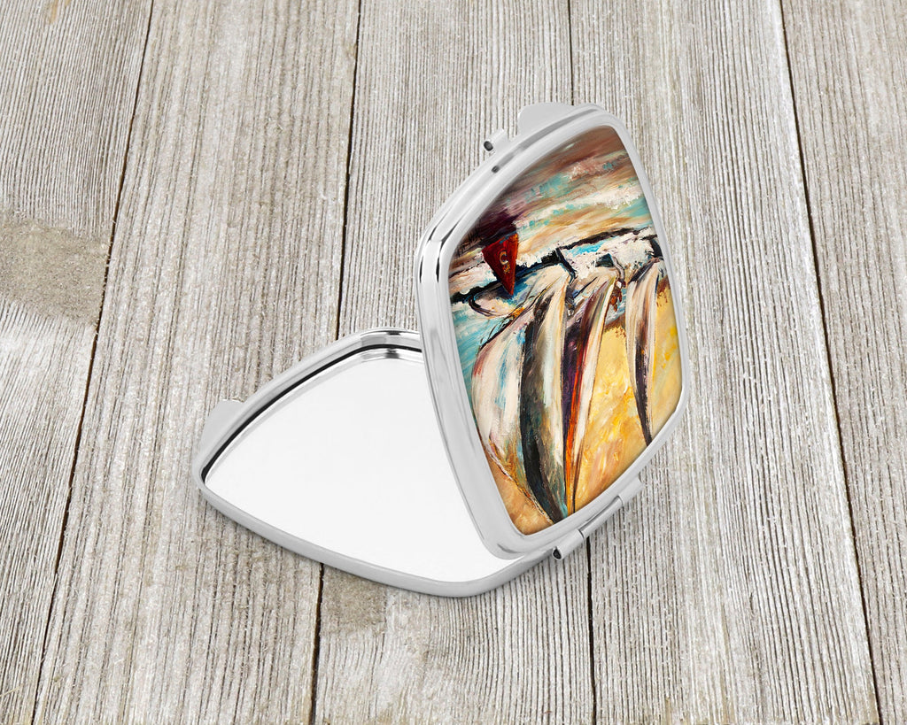 Boat Race Sailboats Compact Mirror Decorative Travel Makeup Mirror for Women Girls Gifts Pocket Makeup Mirror Folding Handheld