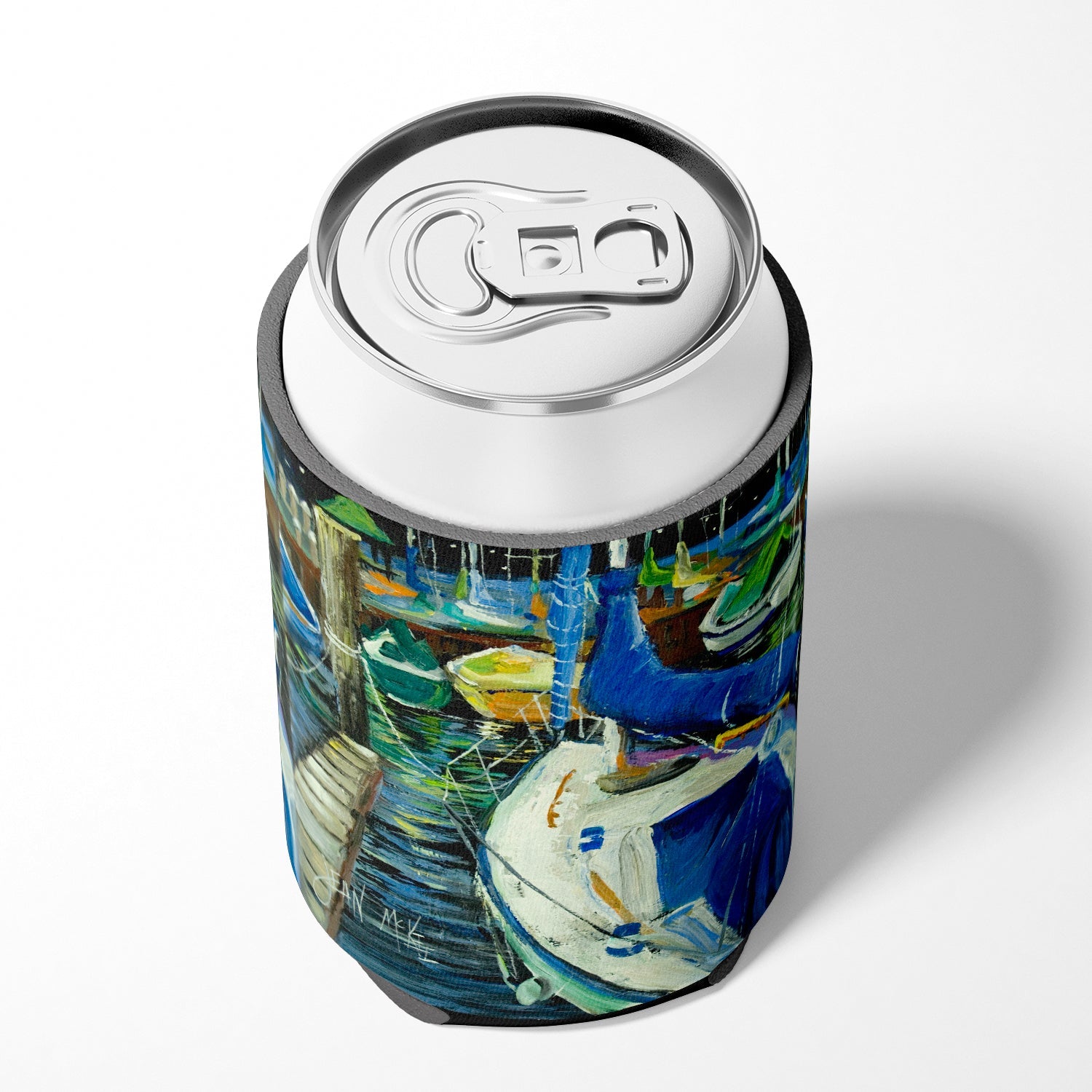Sailboats Can or Bottle Hugger Cooler Sleeve for Standard 12 oz Cans, Insulated Foam Beer & Soda Can Hugger Reusable