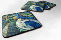 Sailboats Foam Coasters Set of 4 Cup Coasters for Indoor Outdoor, Tabletop Protection, Anti Slip, Mouse pad Material