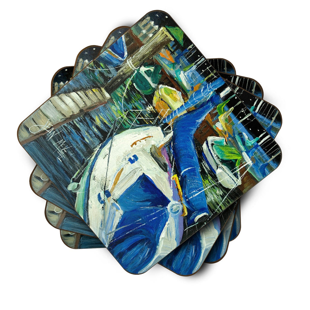 Sailboats Foam Coasters Set of 4 Cup Coasters for Indoor Outdoor, Tabletop Protection, Anti Slip, Mouse pad Material