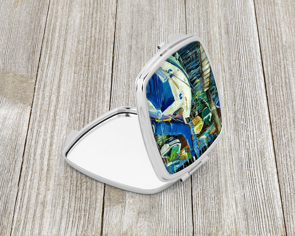 Sailboats Compact Mirror Decorative Travel Makeup Mirror for Women Girls Gifts Pocket Makeup Mirror Folding Handheld