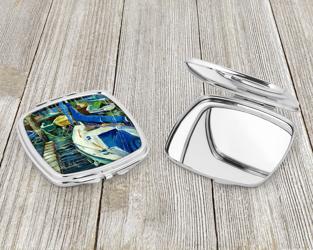 Sailboats Compact Mirror Decorative Travel Makeup Mirror for Women Girls Gifts Pocket Makeup Mirror Folding Handheld