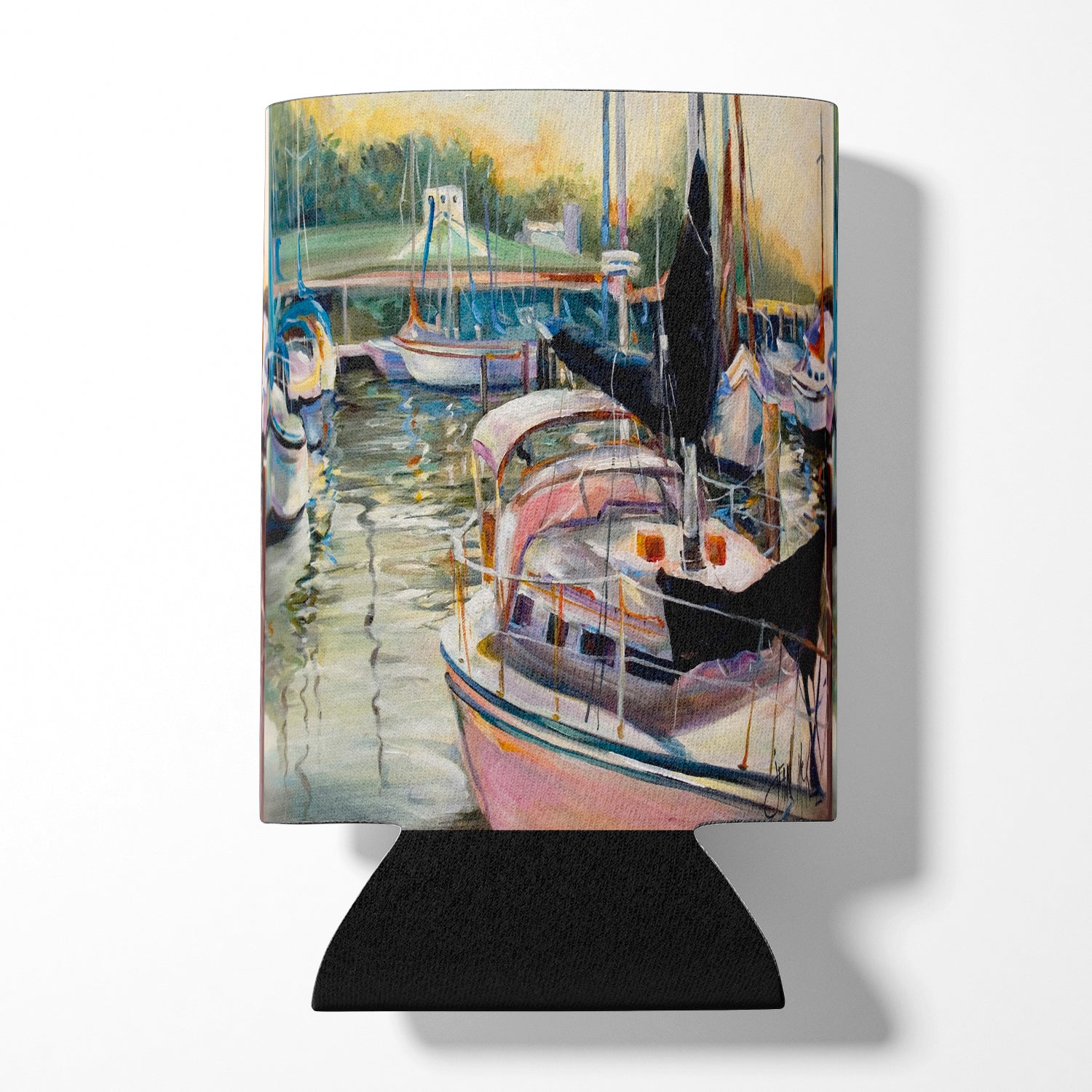Black Sails Sailboats Can or Bottle Hugger Cooler Sleeve for Standard 12 oz Cans, Insulated Foam Beer & Soda Can Hugger Reusable
