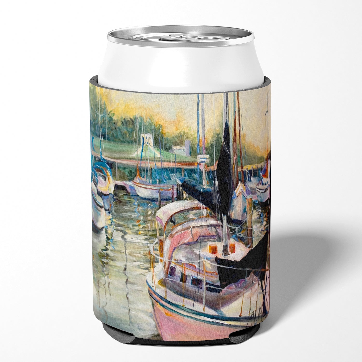 Black Sails Sailboats Can or Bottle Hugger Cooler Sleeve for Standard 12 oz Cans, Insulated Foam Beer & Soda Can Hugger Reusable