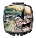 Black Sails Sailboats Compact Mirror Decorative Travel Makeup Mirror for Women Girls Gifts Pocket Makeup Mirror Folding Handheld
