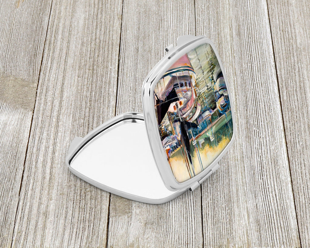 Black Sails Sailboats Compact Mirror Decorative Travel Makeup Mirror for Women Girls Gifts Pocket Makeup Mirror Folding Handheld