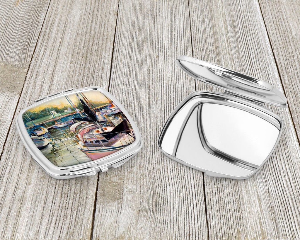 Black Sails Sailboats Compact Mirror Decorative Travel Makeup Mirror for Women Girls Gifts Pocket Makeup Mirror Folding Handheld
