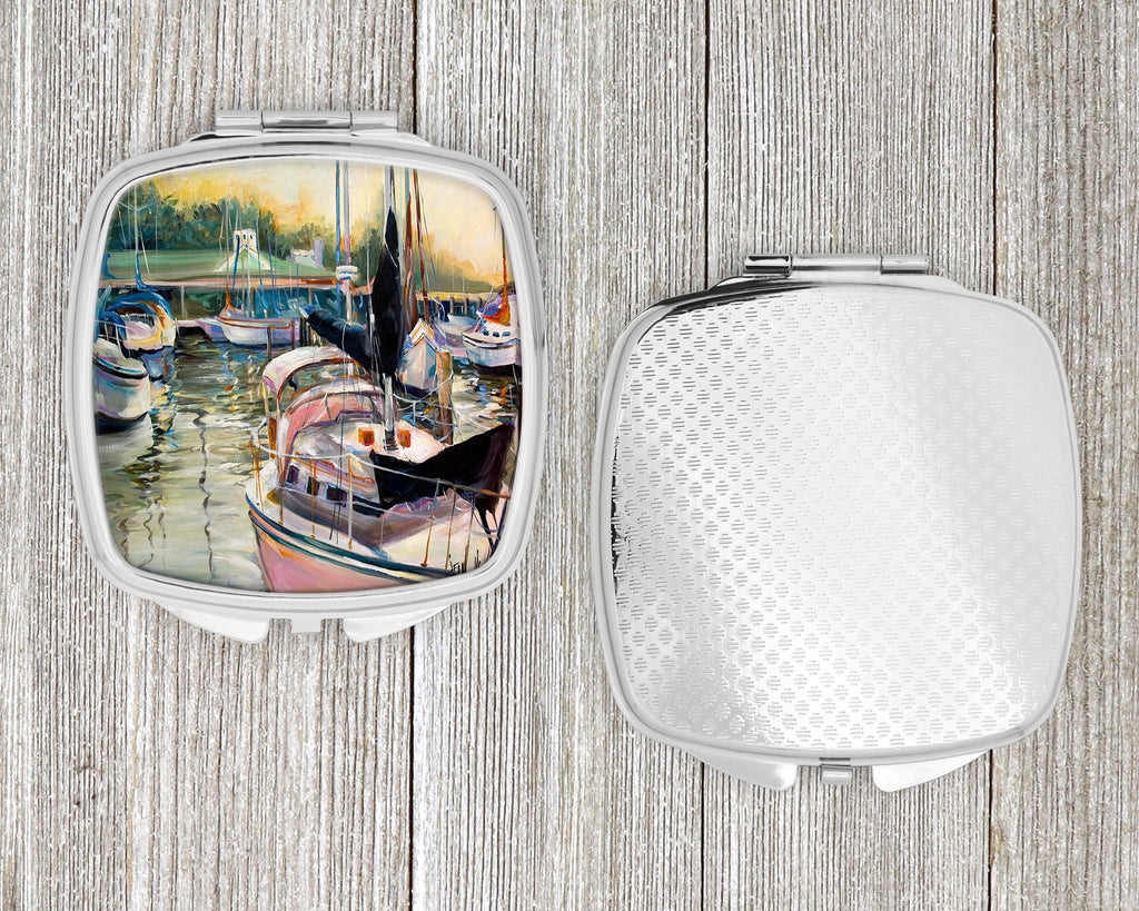Black Sails Sailboats Compact Mirror Decorative Travel Makeup Mirror for Women Girls Gifts Pocket Makeup Mirror Folding Handheld