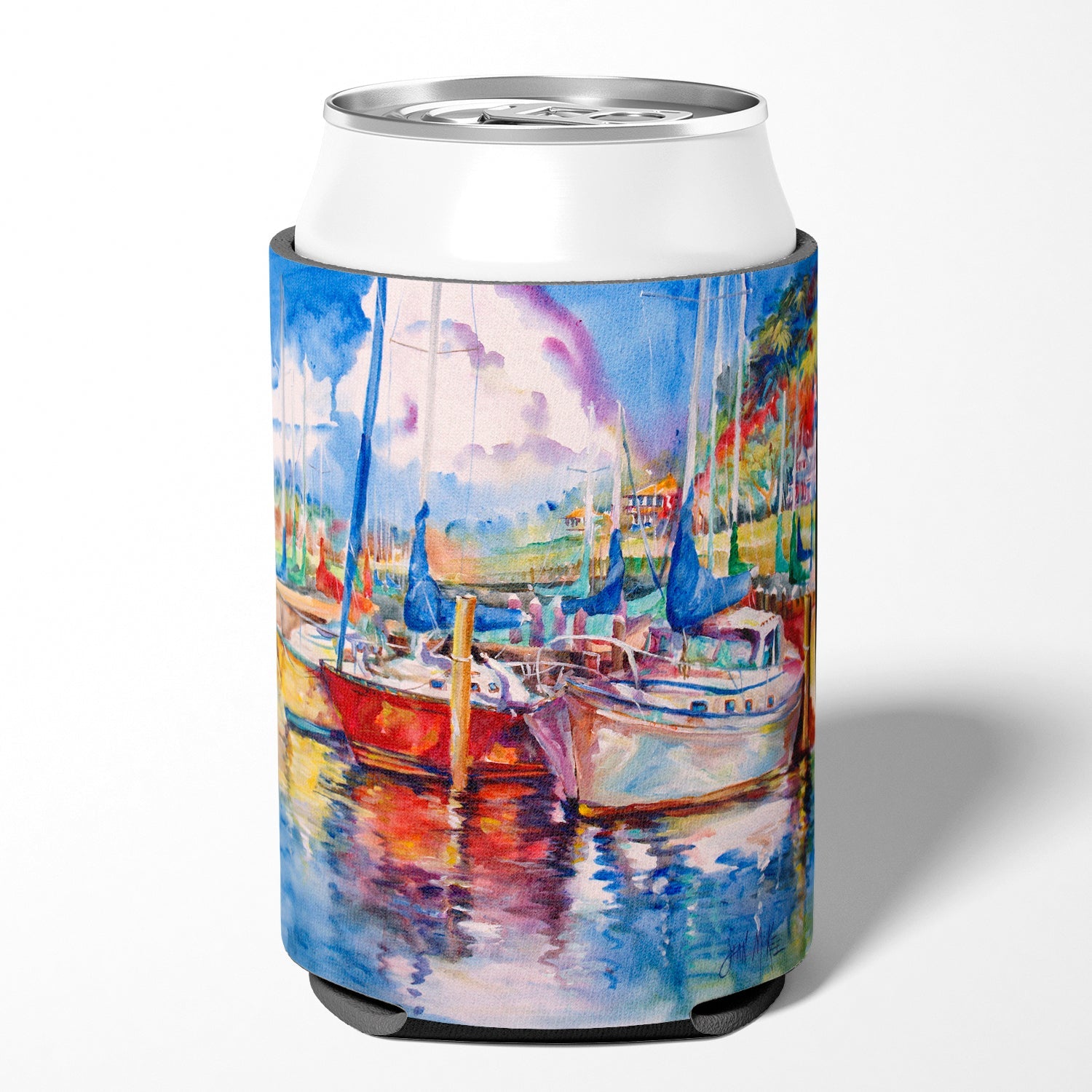 Tree Boats Sailboats Can or Bottle Hugger Cooler Sleeve for Standard 12 oz Cans, Insulated Foam Beer & Soda Can Hugger Reusable