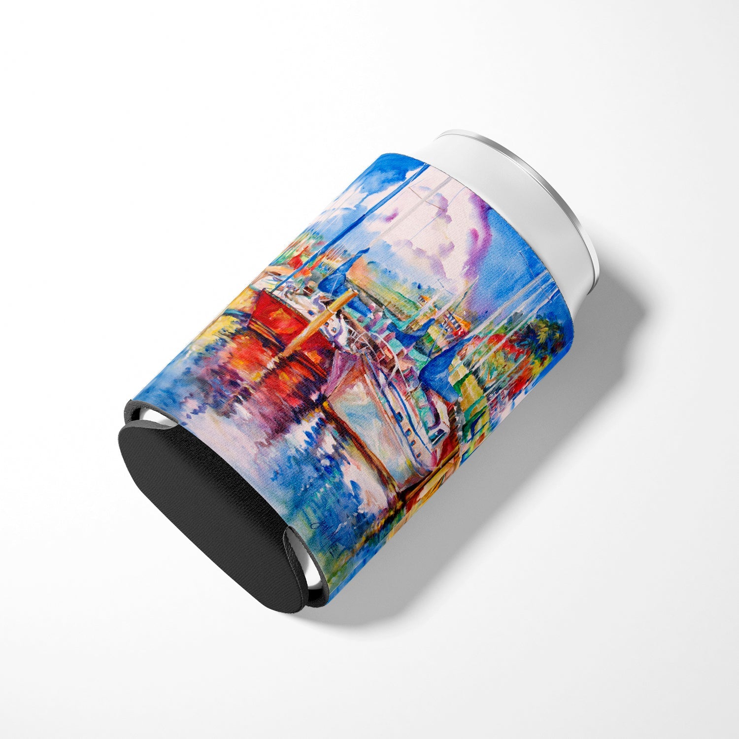 Tree Boats Sailboats Can or Bottle Hugger Cooler Sleeve for Standard 12 oz Cans, Insulated Foam Beer & Soda Can Hugger Reusable