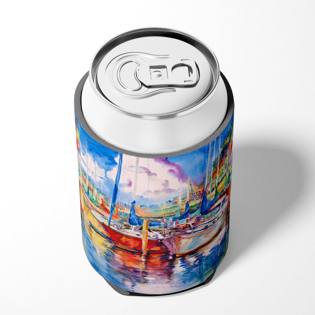 Tree Boats Sailboats Can or Bottle Hugger Cooler Sleeve for Standard 12 oz Cans, Insulated Foam Beer & Soda Can Hugger Reusable