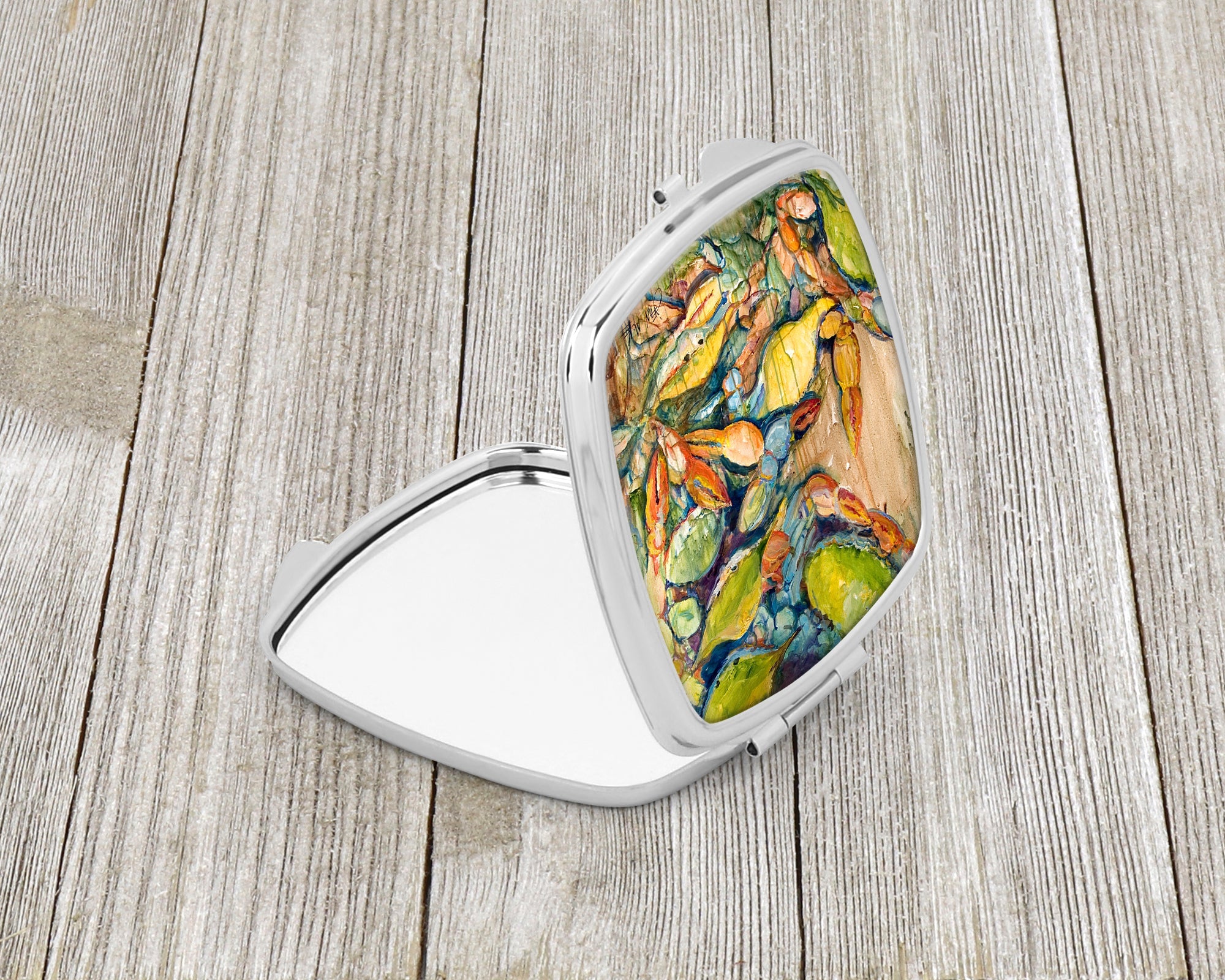 Jubilee Crabs Compact Mirror Decorative Travel Makeup Mirror for Women Girls Gifts Pocket Makeup Mirror Folding Handheld