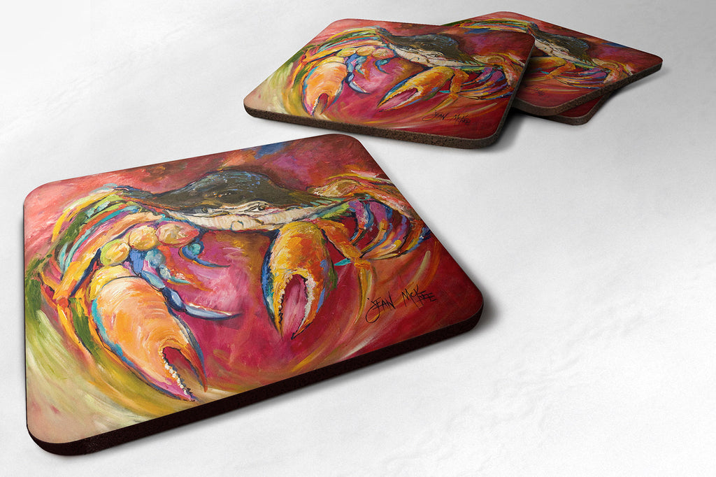 Crab Stars Foam Coasters Set of 4 Cup Coasters for Indoor Outdoor, Tabletop Protection, Anti Slip, Mouse pad Material