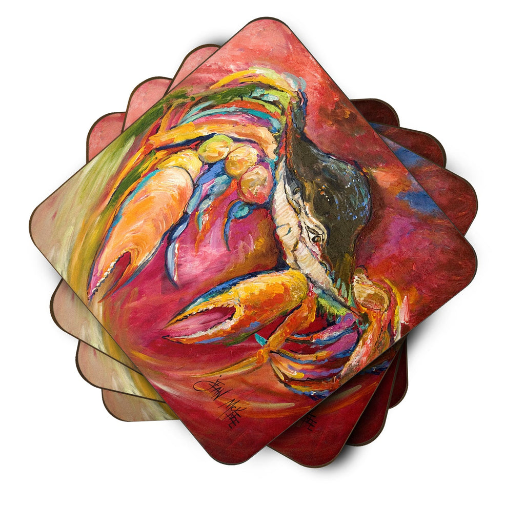 Crab Stars Foam Coasters Set of 4 Cup Coasters for Indoor Outdoor, Tabletop Protection, Anti Slip, Mouse pad Material