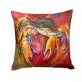 Crab Stars Decorative Throw Pillow 14x14 Indoor Outdoor Accent Cushion, Fabric Cover with Insert for Sofa, Bed, Porch & Living Room
