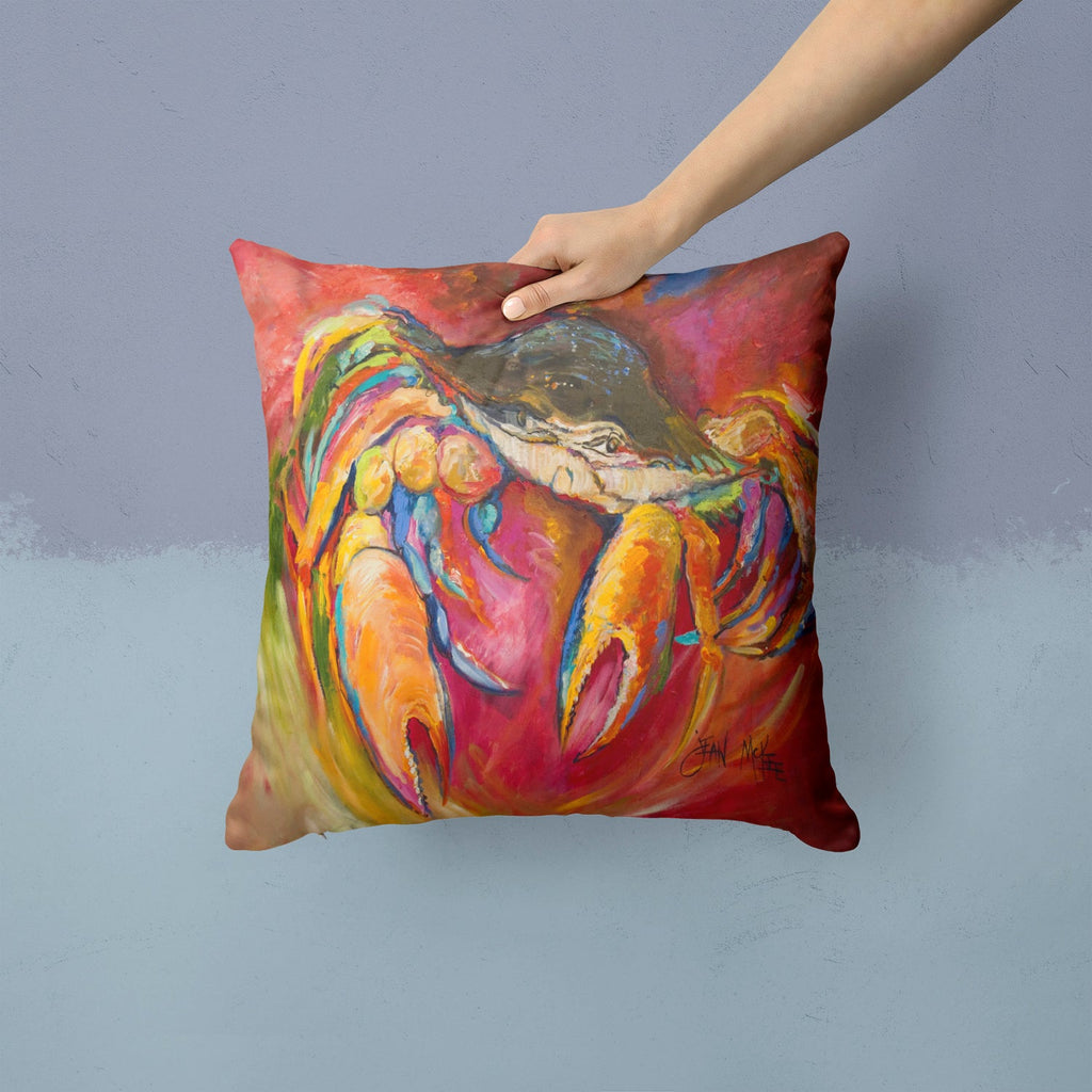 Crab Stars Decorative Throw Pillow 14x14 Indoor Outdoor Accent Cushion, Fabric Cover with Insert for Sofa, Bed, Porch & Living Room