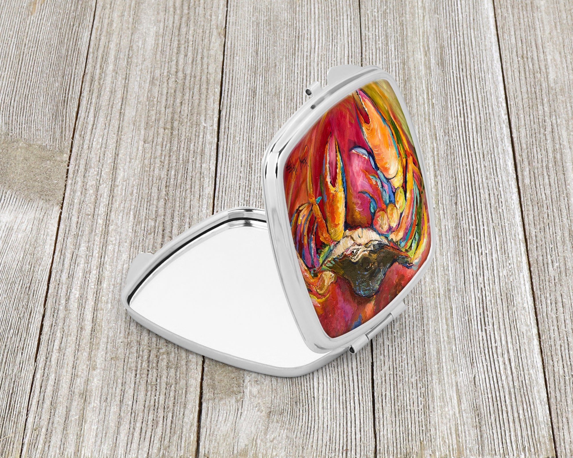 Crab Stars Compact Mirror Decorative Travel Makeup Mirror for Women Girls Gifts Pocket Makeup Mirror Folding Handheld