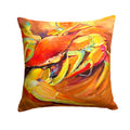 Crab Spice Decorative Throw Pillow 14x14 Indoor Outdoor Accent Cushion, Fabric Cover with Insert for Sofa, Bed, Porch & Living Room