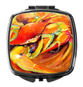 Crab Spice Compact Mirror Decorative Travel Makeup Mirror for Women Girls Gifts Pocket Makeup Mirror Folding Handheld