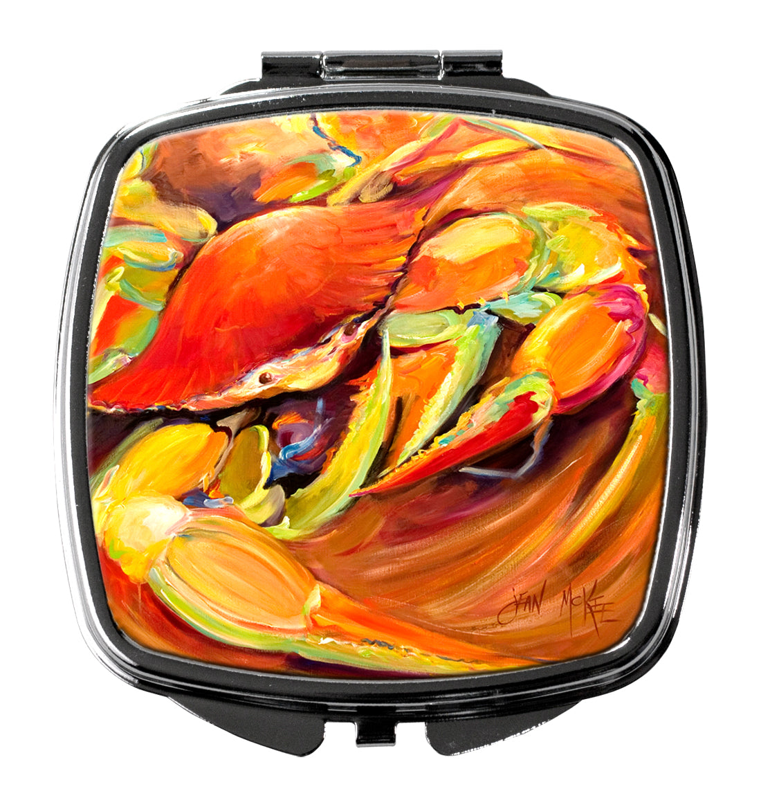 Crab Spice Compact Mirror Decorative Travel Makeup Mirror for Women Girls Gifts Pocket Makeup Mirror Folding Handheld
