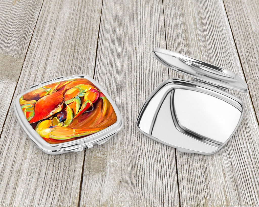 Crab Spice Compact Mirror Decorative Travel Makeup Mirror for Women Girls Gifts Pocket Makeup Mirror Folding Handheld