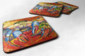 Red Crab Foam Coasters Set of 4 Cup Coasters for Indoor Outdoor, Tabletop Protection, Anti Slip, Mouse pad Material