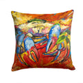 Red Crab Decorative Throw Pillow 14x14 Indoor Outdoor Accent Cushion, Fabric Cover with Insert for Sofa, Bed, Porch & Living Room