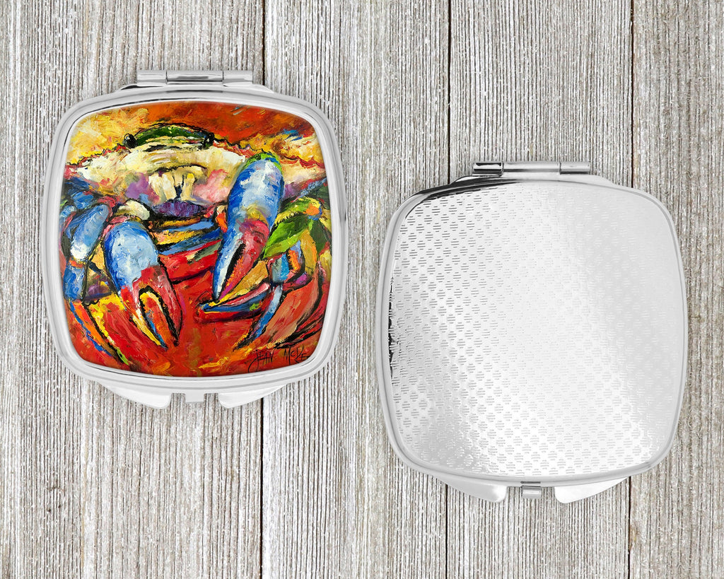 Red Crab Compact Mirror Decorative Travel Makeup Mirror for Women Girls Gifts Pocket Makeup Mirror Folding Handheld