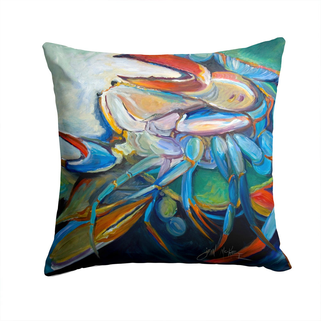 Belly Crab Decorative Throw Pillow 14x14 Indoor Outdoor Accent Cushion, Fabric Cover with Insert for Sofa, Bed, Porch & Living Room