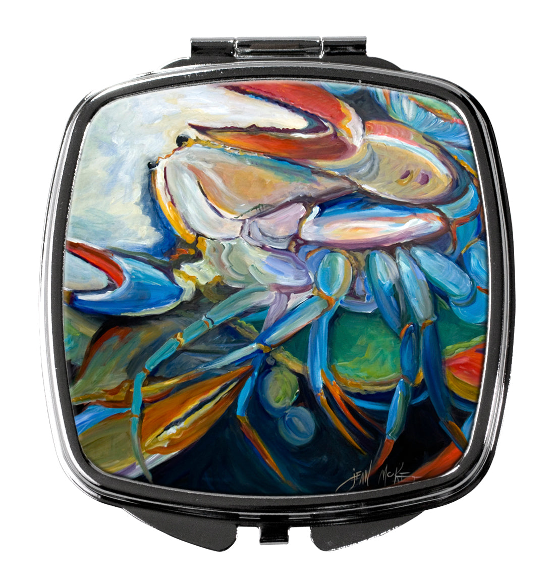Belly Crab Compact Mirror Decorative Travel Makeup Mirror for Women Girls Gifts Pocket Makeup Mirror Folding Handheld