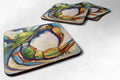 #21 Crab Foam Coasters Set of 4 Cup Coasters for Indoor Outdoor, Tabletop Protection, Anti Slip, Mouse pad Material