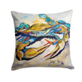 #20 Crab Decorative Throw Pillow 14x14 Indoor Outdoor Accent Cushion, Fabric Cover with Insert for Sofa, Bed, Porch & Living Room